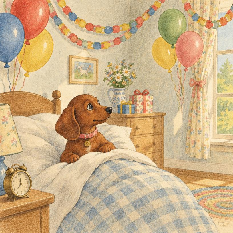 Beispielillustration Geburtstag, Seite 1