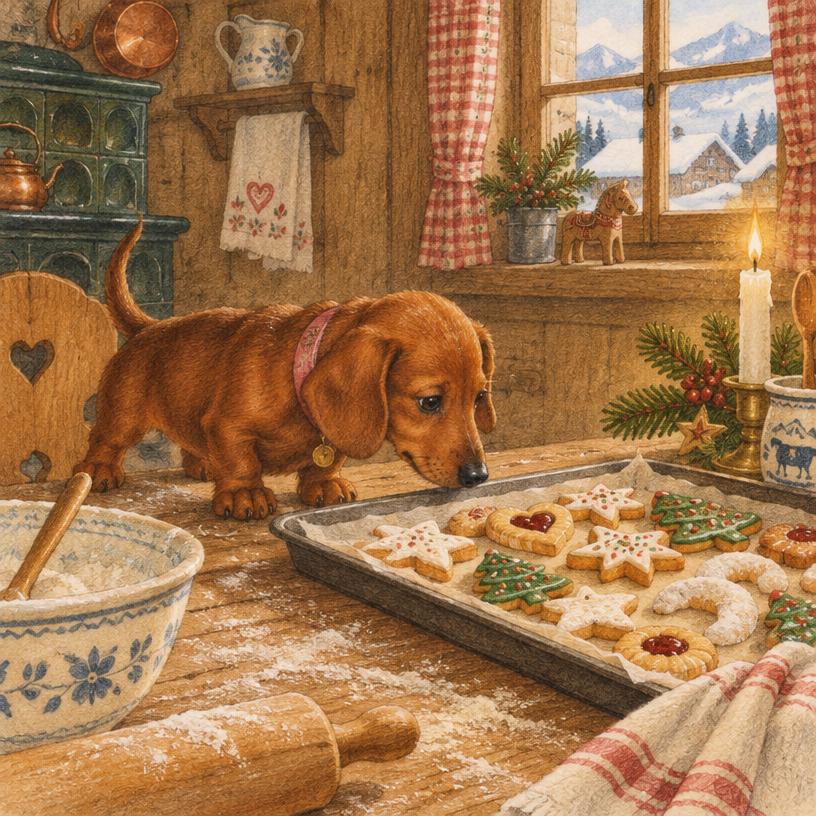 Beispielillustration Die Weihnachtsguetzli, Seite 1